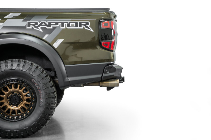 Ford Ranger Raptor Bumper - Rear - Addictive Desert Designs - Edge - Hammer Black with Satin Black Panels - `24-`26